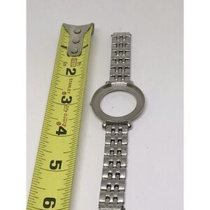 Fossil Stainless Steel Links Parts Case W/ Crystal Silver Full Band 15mm V891